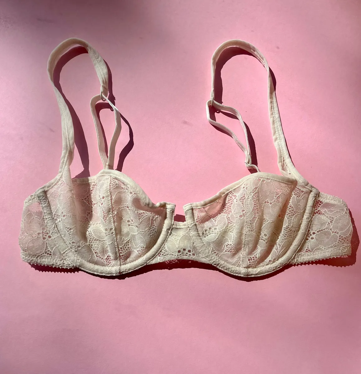 Yasmine Eslami: Louise Lace Balcony Bra - Sand