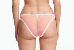 Yasmine Eslami: Tamara Flower Mesh Lace Panty - Orange Blossom
