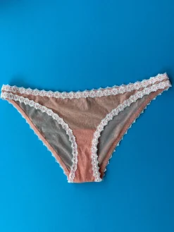 Yasmine Eslami: Tamara Flower Mesh Lace Panty - Orange Blossom