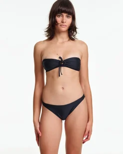 Yasmine Eslami: Zoia Bandeau Bikini Top - Black